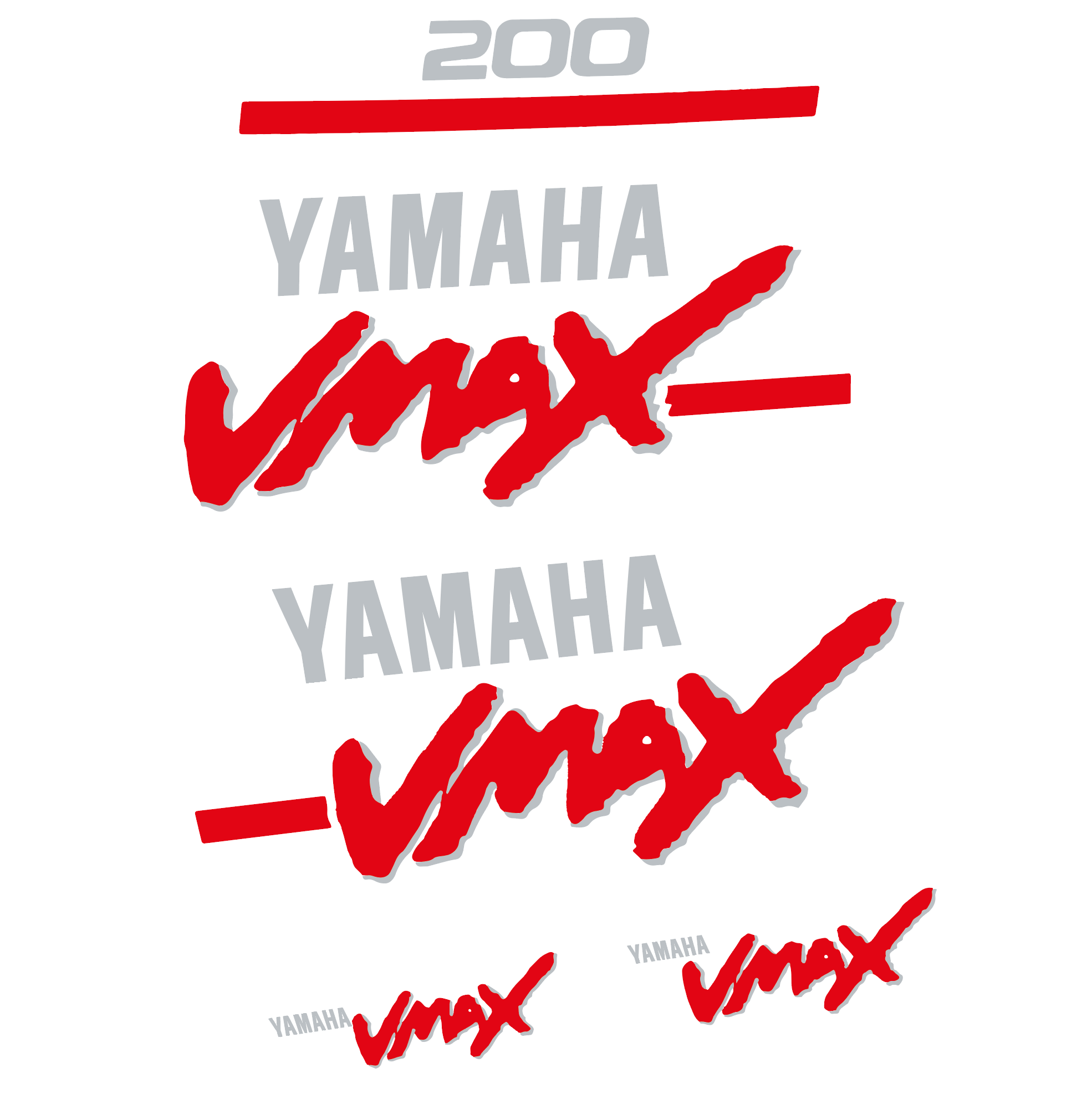 Yamaha 200HK 2-takt Påhängsmotorn Dekaler – Vinyldekalset