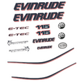 Evinrude 115HK Påhängsmotorn Dekaler – Vinyldekalset