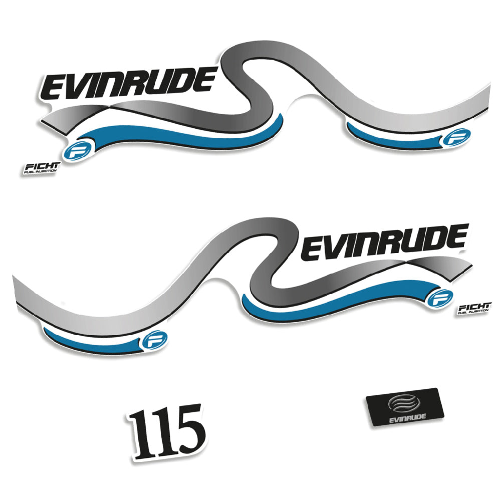 Evinrude 115HK 1999-2000 Påhängsmotorn Dekaler – Vinyldekalset