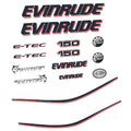 Evinrude 150HK E-TEC Påhängsmotorn Dekaler – Vinyldekalset