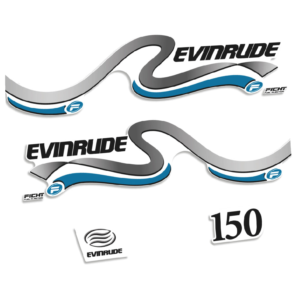 Evinrude 150HK 1999-2000 Påhängsmotorn Dekaler – Vinyldekalset