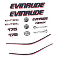 Evinrude 175HK E-TEC Påhängsmotorn Dekaler – Vinyldekalset
