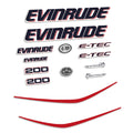 Evinrude 200HK E-TEC 2006-2008 Påhängsmotorn Dekaler – Vinyldekalset