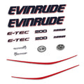 Evinrude 200HK E-TEC Påhängsmotorn Dekaler – Vinyldekalset