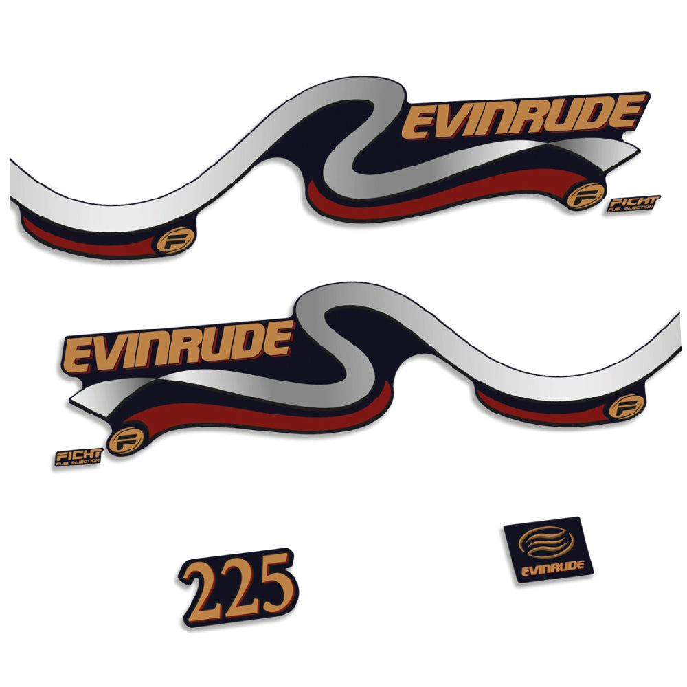 Evinrude 225HK 1999-2000 Påhängsmotorn Dekaler – Vinyldekalset