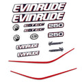 Evinrude 250HK E-TEC Påhängsmotorn Dekaler – Vinyldekalset