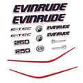 Evinrude 250HK E-TEC Påhängsmotorn Dekaler – Vinyldekalset