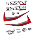 Evinrude 25HK E-TEC 2011-2014 Påhängsmotorn Dekaler – Vinyldekalset