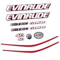 Evinrude 40HK E-TEC Påhängsmotorn Dekaler – Vinyldekalset