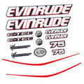 Evinrude 75HK E-TEC Påhängsmotorn Dekaler – Vinyldekalset