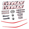 Evinrude 90HK E-TEC Påhängsmotorn Dekaler – Vinyldekalset