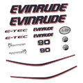 Evinrude 90HK E-TEC Påhängsmotorn Dekaler – Vinyldekalset