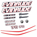 Evinrude 70HK E-TEC Påhängsmotorn Dekaler – Vinyldekalset