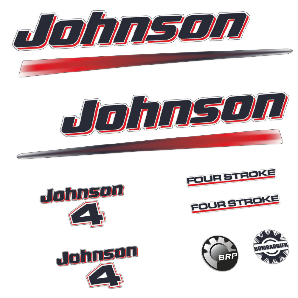 Johnson 4HK 4-takt Påhängsmotorn Dekaler – Vinyldekalset