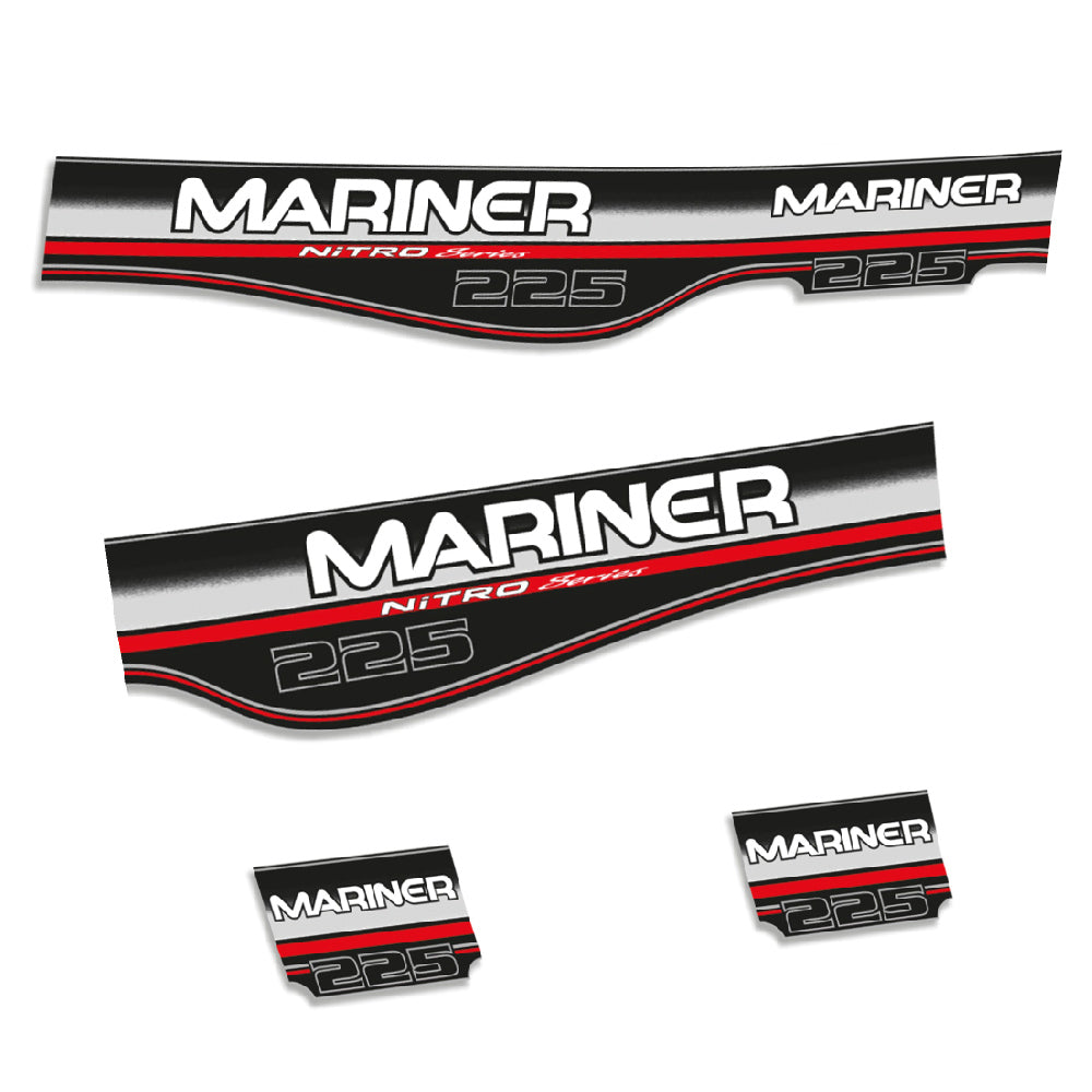 Mariner 225HK 1994-1998 Påhängsmotorn Dekaler – Vinyldekalset