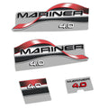 Mariner 4HK 2-takt 1996-1998 Påhängsmotorn Dekaler – Vinyldekalset