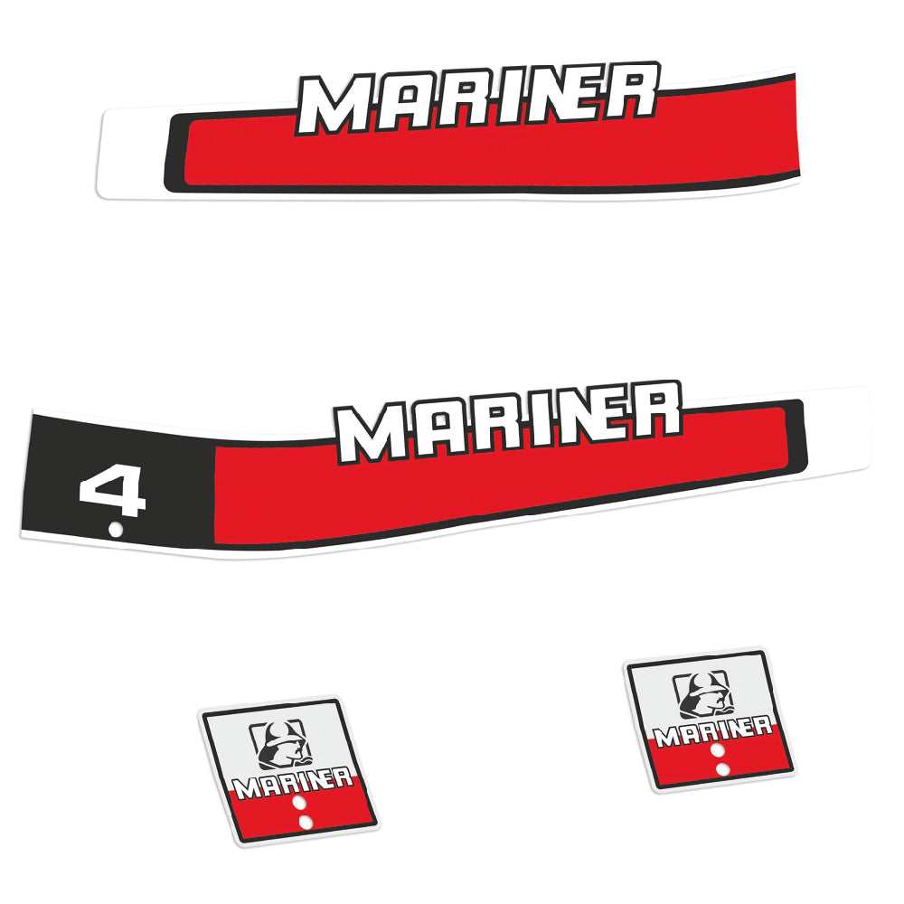 Mariner 4HK 2-takt Påhängsmotorn Dekaler – Vinyldekalset
