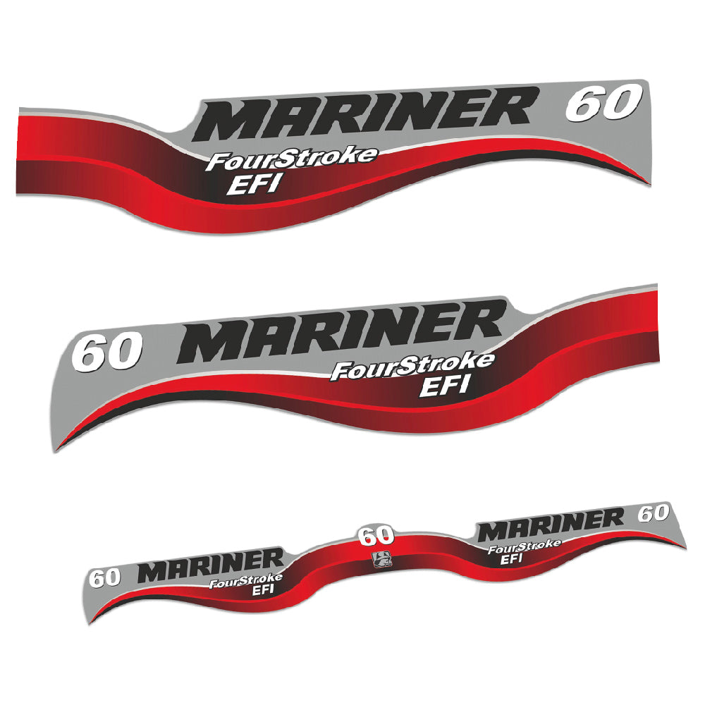 Mariner 60HK 4-takt Påhängsmotorn Dekaler – Vinyldekalset
