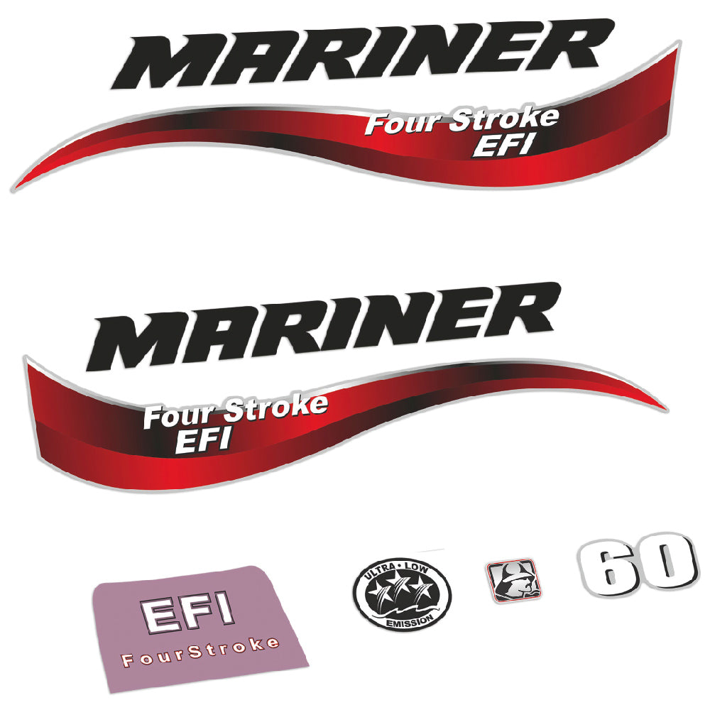 Mariner 60HK 4-takt 2014 Påhängsmotorn Dekaler – Vinyldekalset