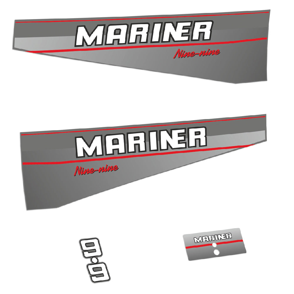Mariner 9.9HK 2-takt 1991-1996 Påhängsmotorn Dekaler – Vinyldekalset