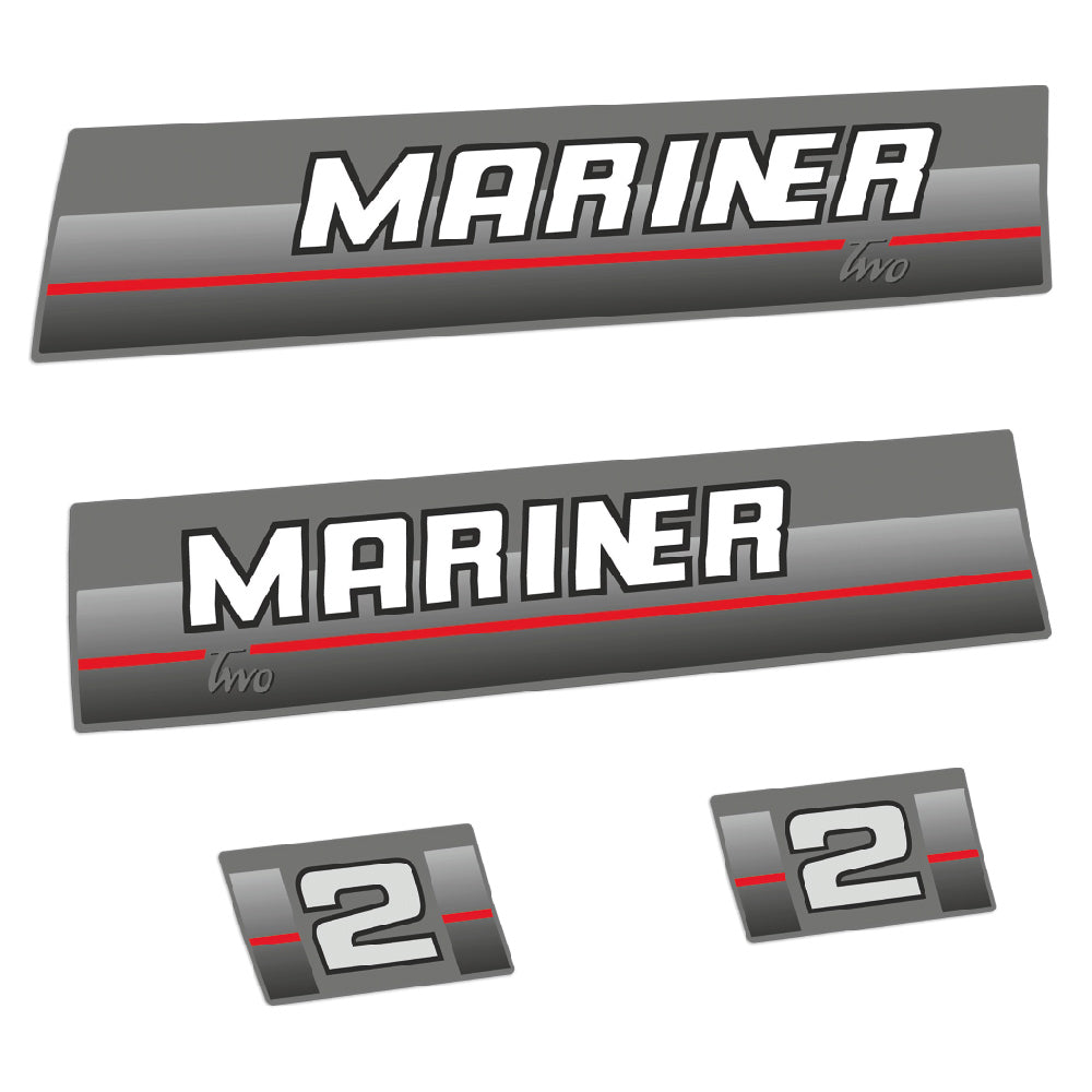Mariner 2HK 2-takt 1984-1990 Påhängsmotorn Dekaler – Vinyldekalset