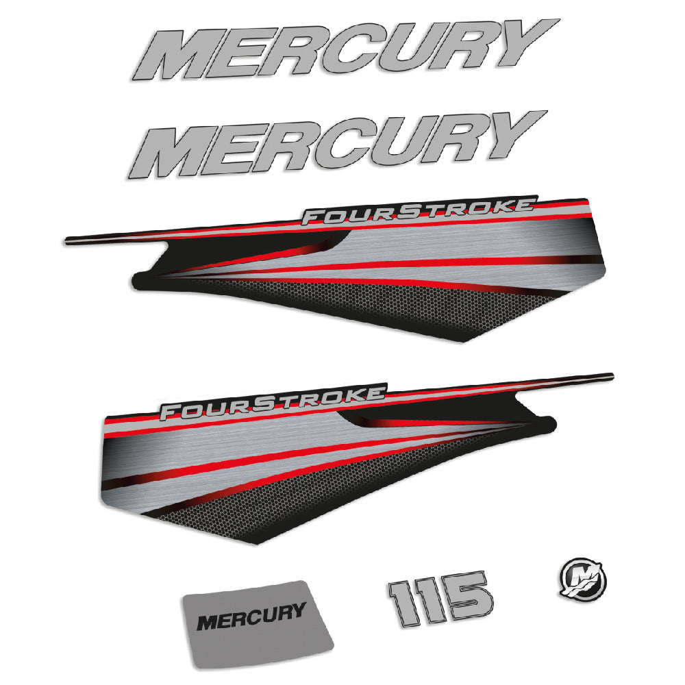 Mercury 115HK 4-takt 2013-2017 Påhängsmotorn Dekaler – Vinyldekalset