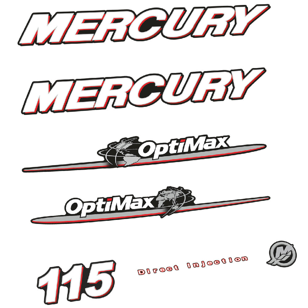 Mercury 115HK Påhängsmotorn Dekaler – Vinyldekalset