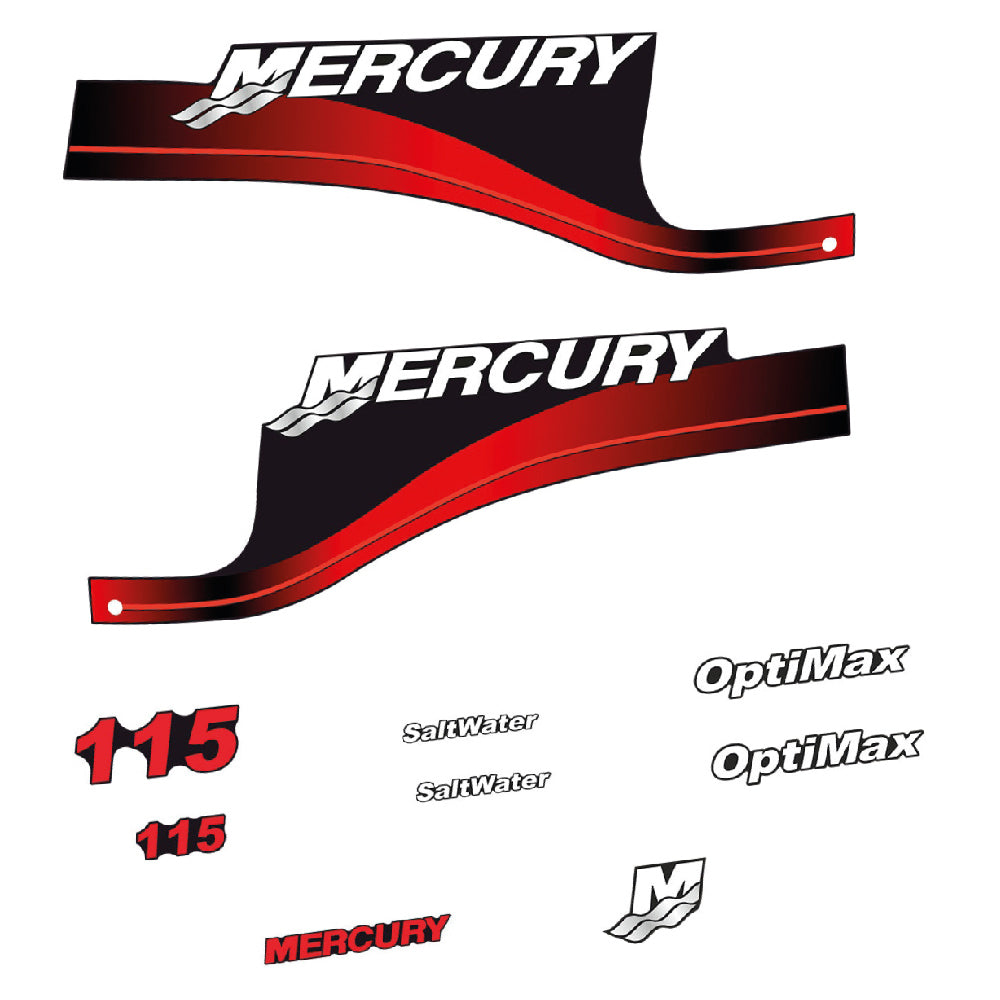 Mercury 115HK Påhängsmotorn Dekaler – Vinyldekalset