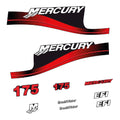 Mercury 175HK Påhängsmotorn Dekaler – Vinyldekalset