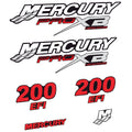 Mercury 200HK Påhängsmotorn Dekaler – Vinyldekalset