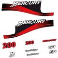 Mercury 200HK Påhängsmotorn Dekaler – Vinyldekalset