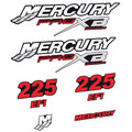 Mercury 225HK Påhängsmotorn Dekaler – Vinyldekalset