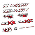 Mercury 225HK 2006-2012 Påhängsmotorn Dekaler – Vinyldekalset