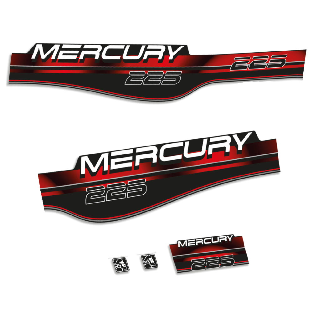 Mercury 225HK 1994-2001 Påhängsmotorn Dekaler – Vinyldekalset