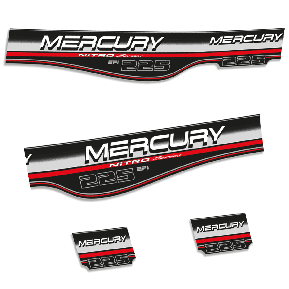 Mercury 225HK 1994-1998 Påhängsmotorn Dekaler – Vinyldekalset