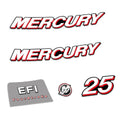 Mercury 25HK 4-takt 2006-2012 Påhängsmotorn Dekaler – Vinyldekalset