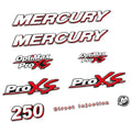 Mercury 250HK 2006-2012 Påhängsmotorn Dekaler – Vinyldekalset
