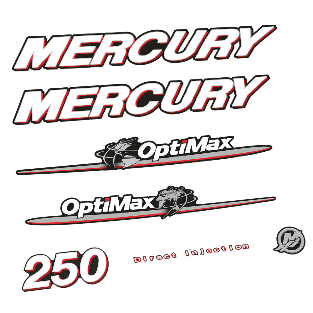 Mercury 250HK Påhängsmotorn Dekaler – Vinyldekalset