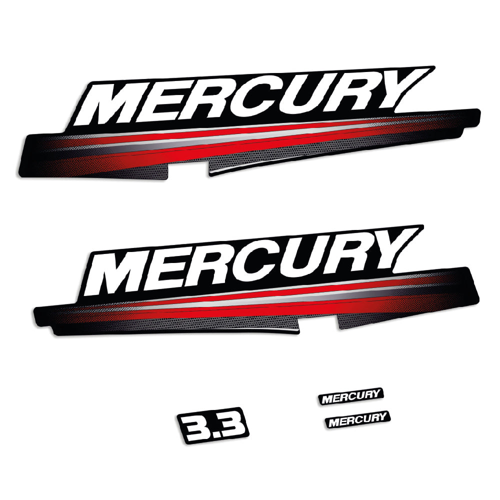 Mercury 3.3HK 2-takt Påhängsmotorn Dekaler – Vinyldekalset