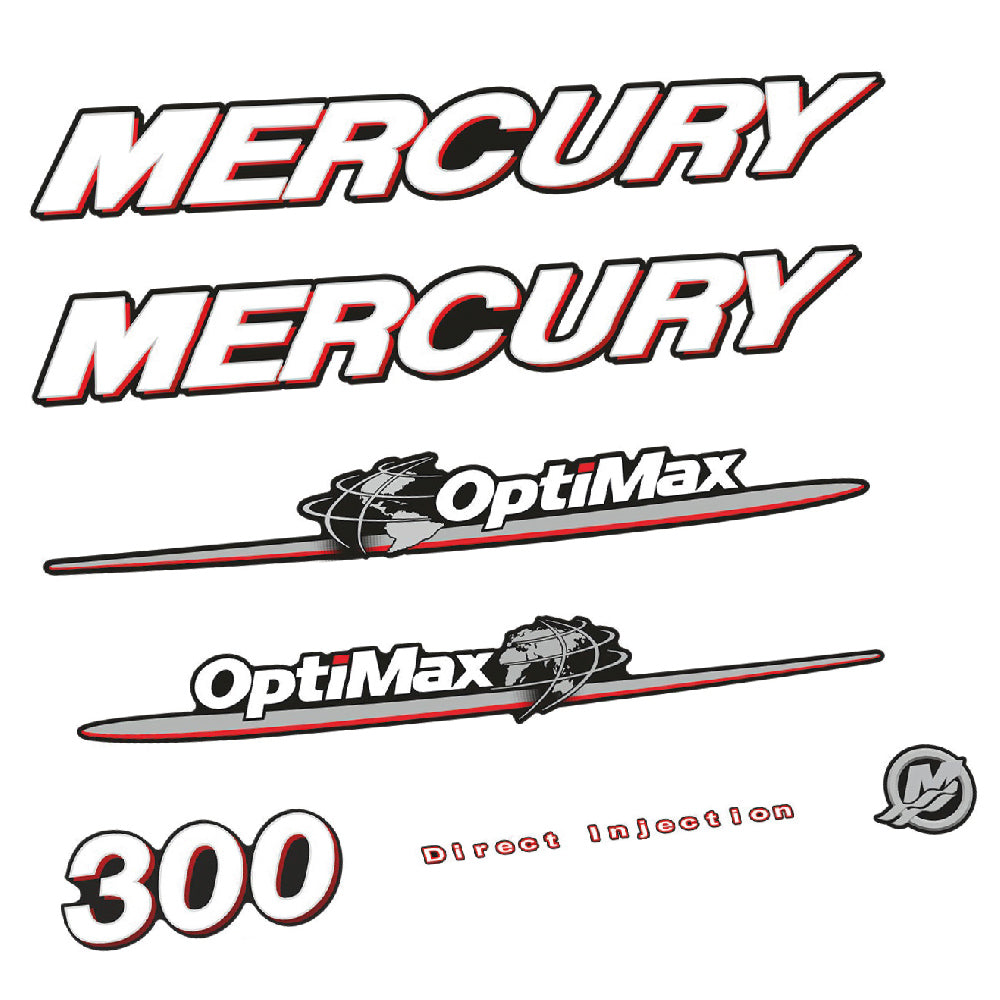 Mercury 300HK Påhängsmotorn Dekaler – Vinyldekalset
