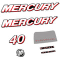 Mercury 40HK 4-takt 2006-2010 Påhängsmotorn Dekaler – Vinyldekalset