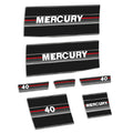 Mercury 40HK 2-takt 1990-1991 Påhängsmotorn Dekaler – Vinyldekalset