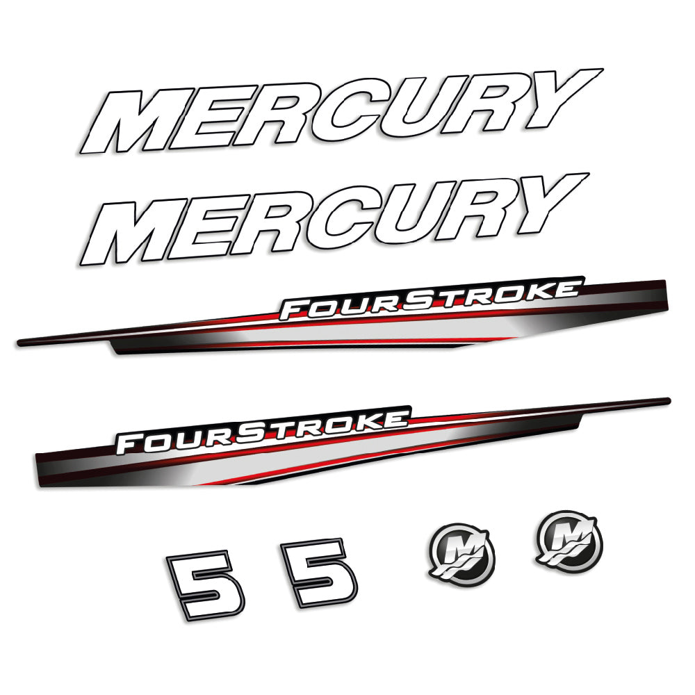 Mercury 5HK 4-takt 2013-2017 Påhängsmotorn Dekaler – Vinyldekalset