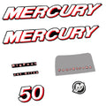 Mercury 50HK 4-takt 2006-2010 Påhängsmotorn Dekaler – Vinyldekalset
