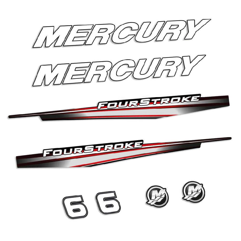 Mercury 6HK 4-takt 2013-2017 Påhängsmotorn Dekaler – Vinyldekalset