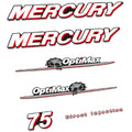Mercury 75HK 2-takt 2006-2012 Påhängsmotorn Dekaler – Vinyldekalset