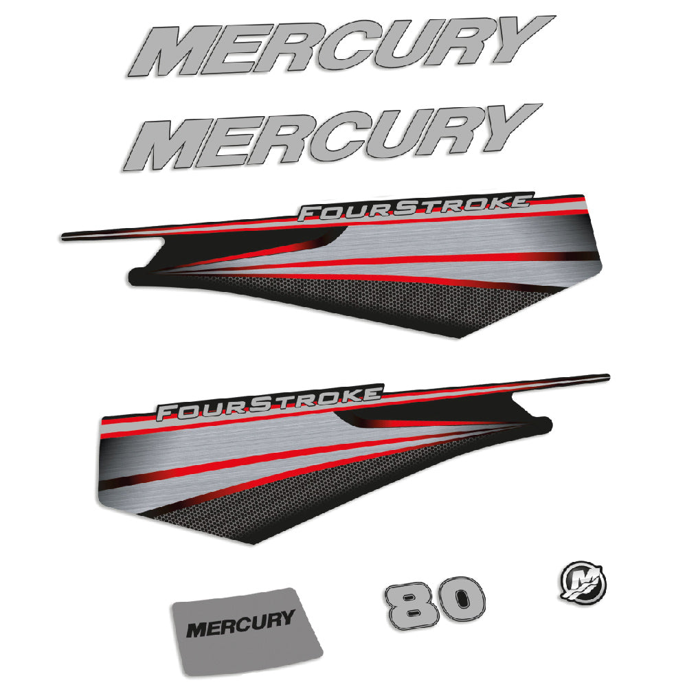 Mercury 80HK 4-takt 2013-2017 Påhängsmotorn Dekaler – Vinyldekalset