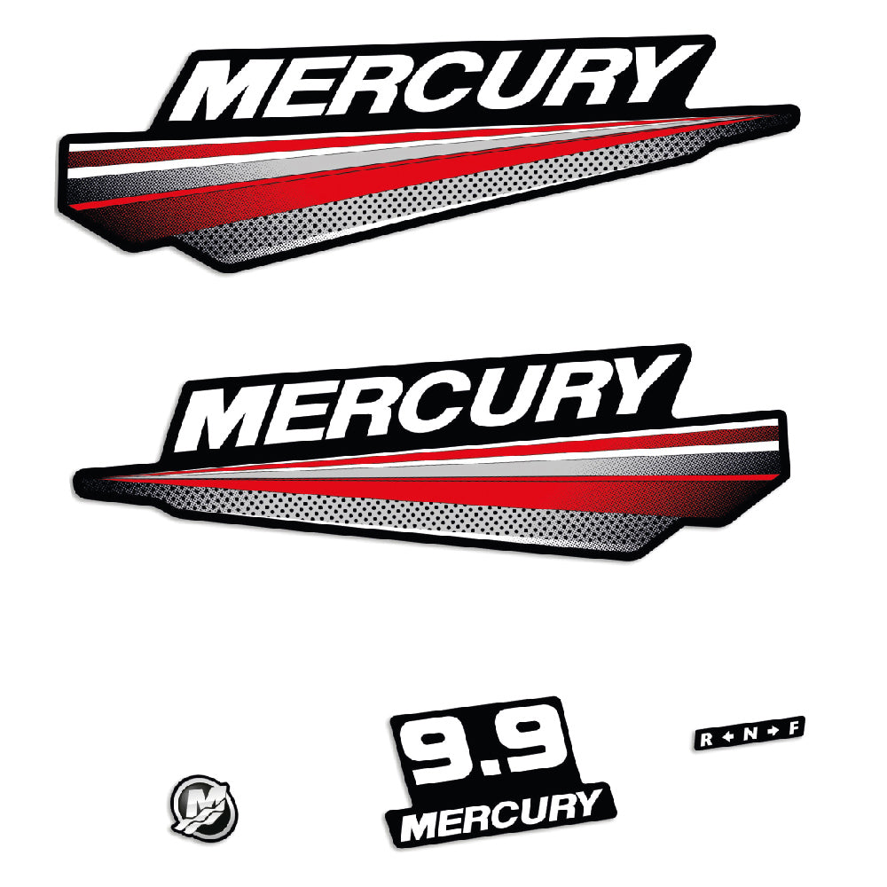 Mercury 9.9HK 2-takt Påhängsmotorn Dekaler – Vinyldekalset
