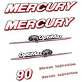 Mercury 90HK 2-takt 2006-2012 Påhängsmotorn Dekaler – Vinyldekalset