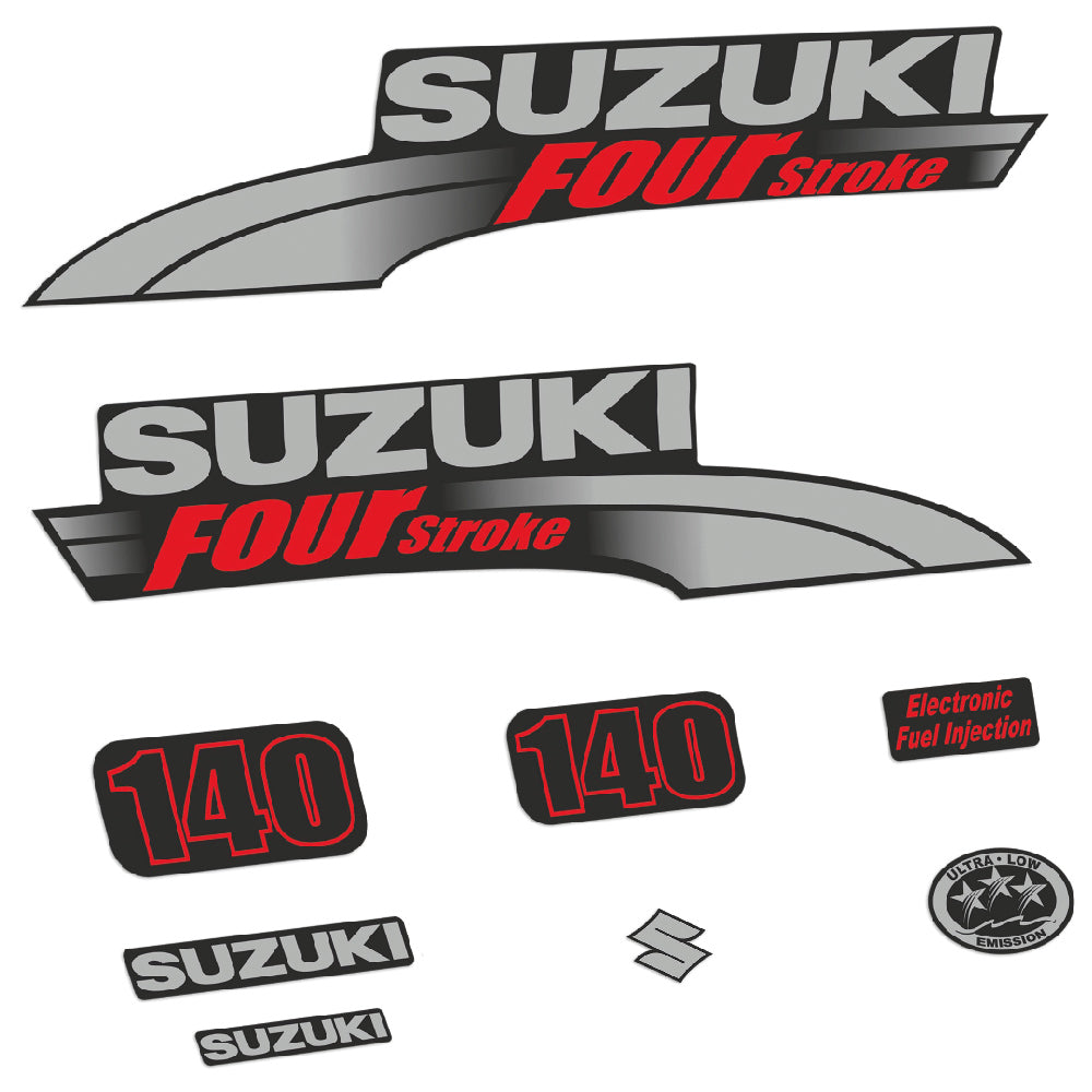 Suzuki 140HK 4-takt 2003-2009 Påhängsmotorn Dekaler – Vinyldekalset